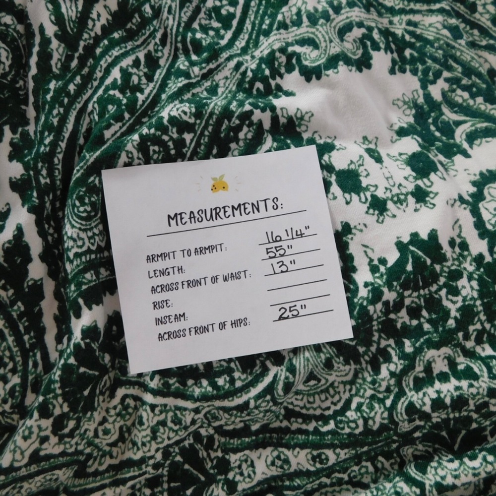 Anthropologie MOULINETTE SOEURS Brisbane Green Paisley Maxi Dress Knit Medium - Picture 16 of 16